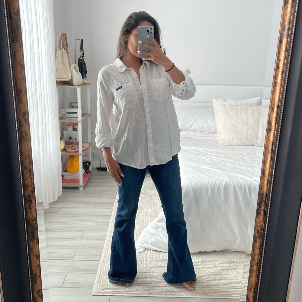 Calvin Klein Jeans White Long Sleeve Button Down